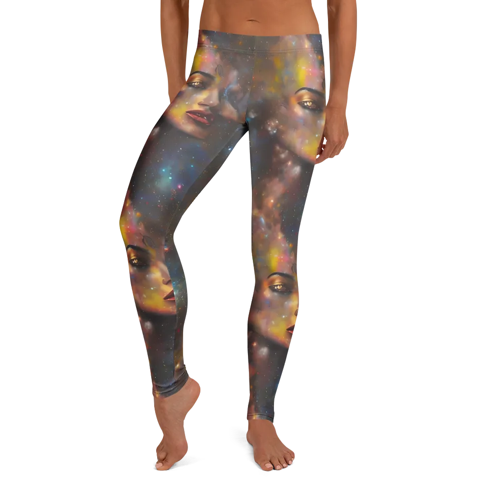 Gilded Galaxies on Leggings — Front