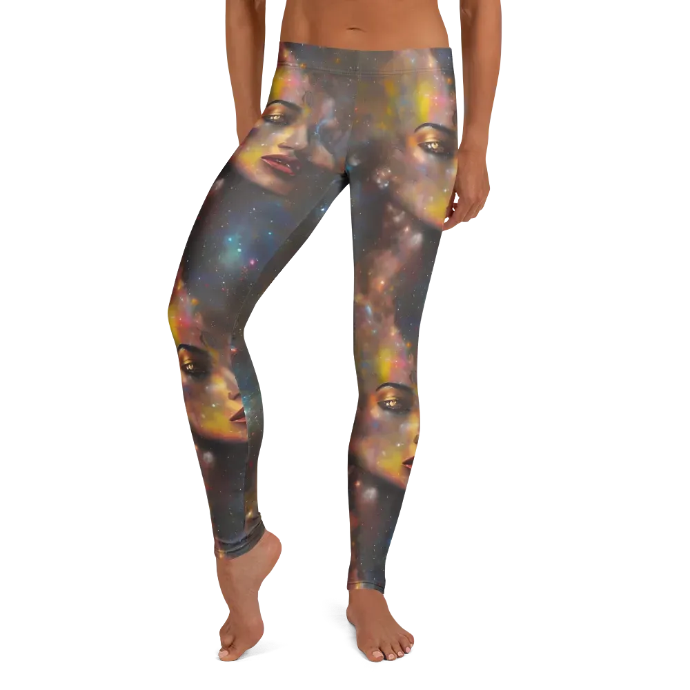 Gilded Galaxies on Leggings — Front