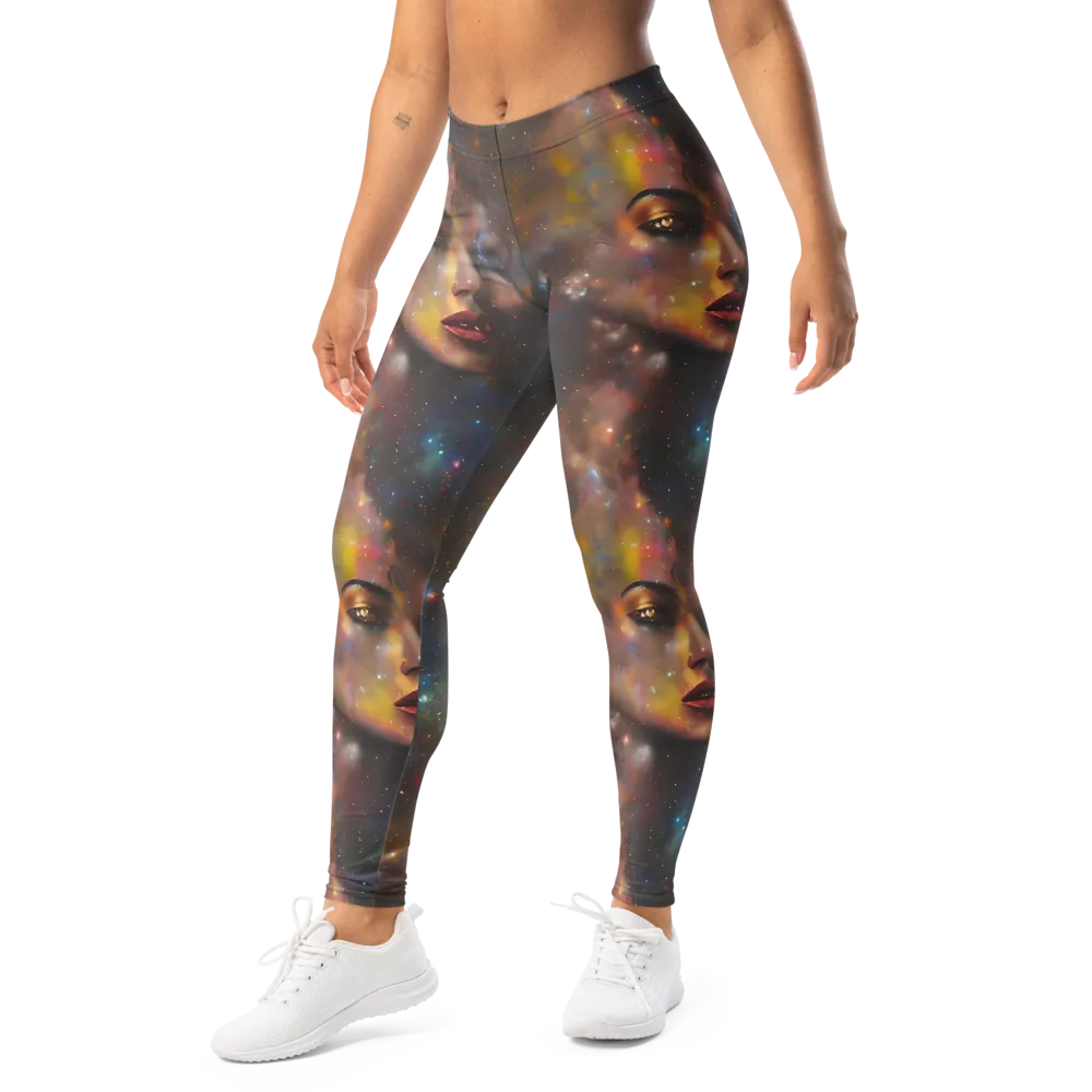 Gilded Galaxies on Leggings — Left Front