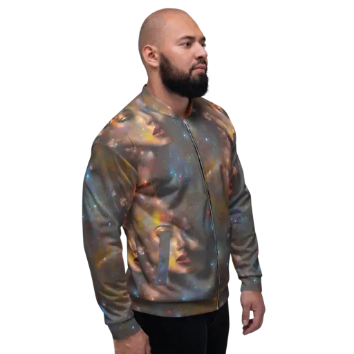 Gilded Galaxies on a Bomber Jacket