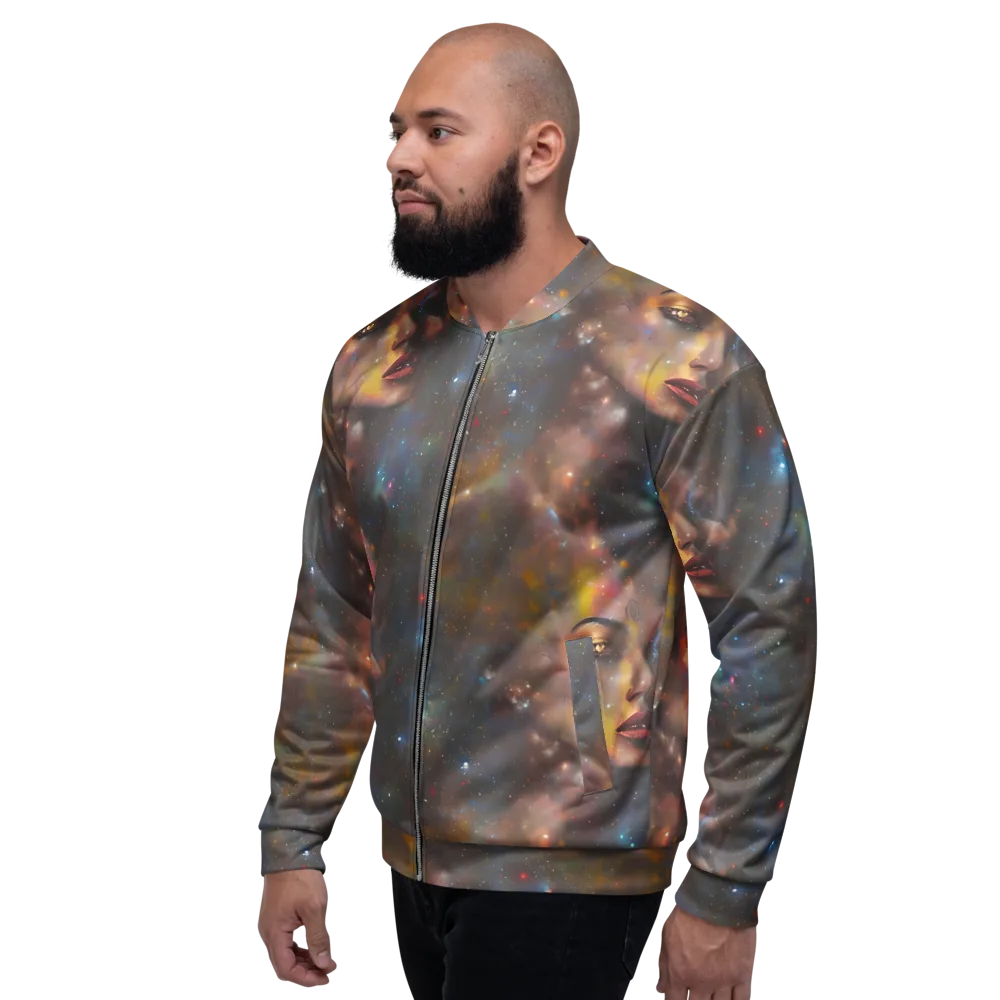 Gilded Galaxies on Bomber Jacket — Left