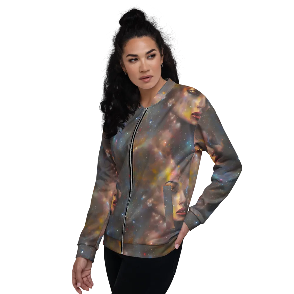Gilded Galaxies on Bomber Jacket — Left