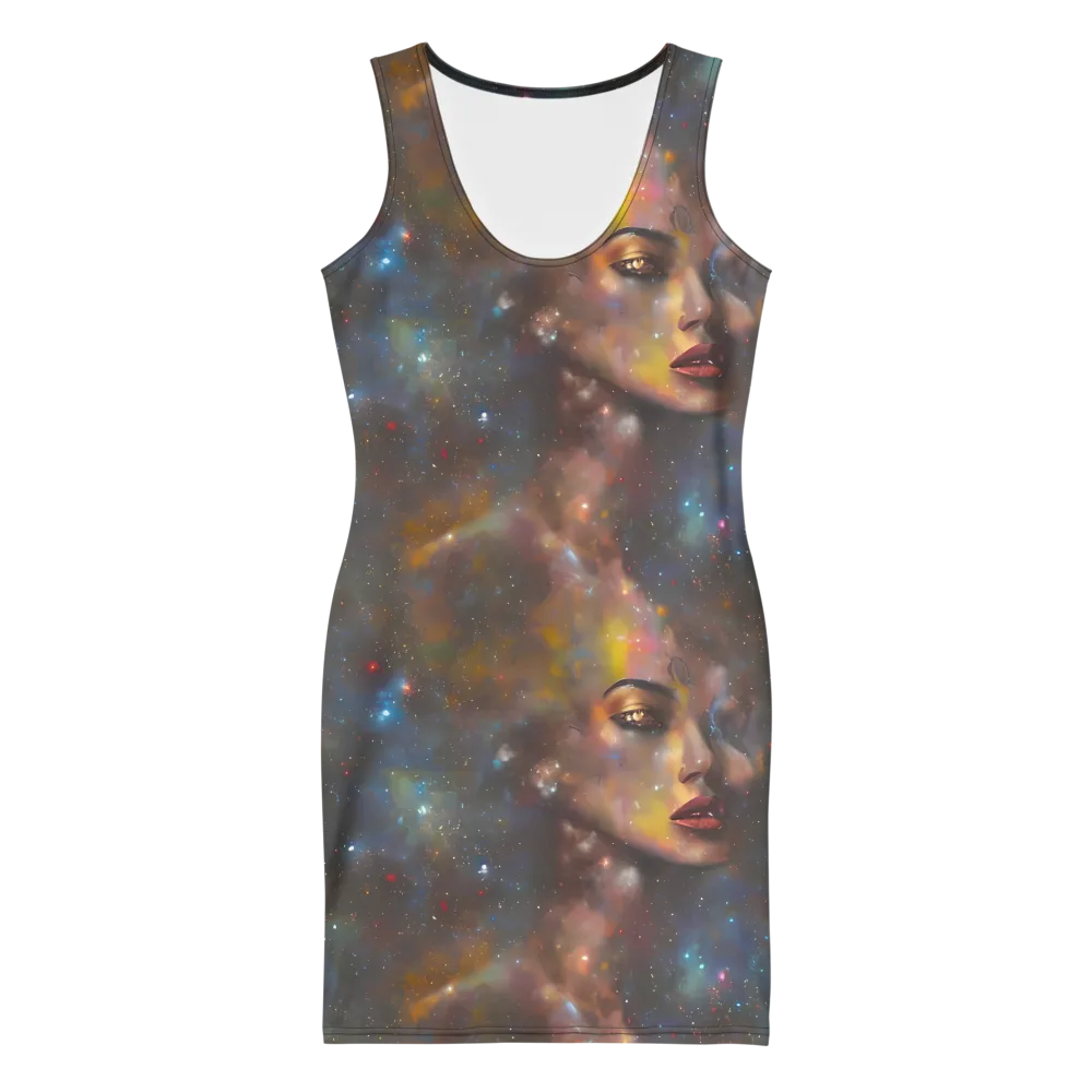 Gilded Galaxies on Bodycon Dress — Front