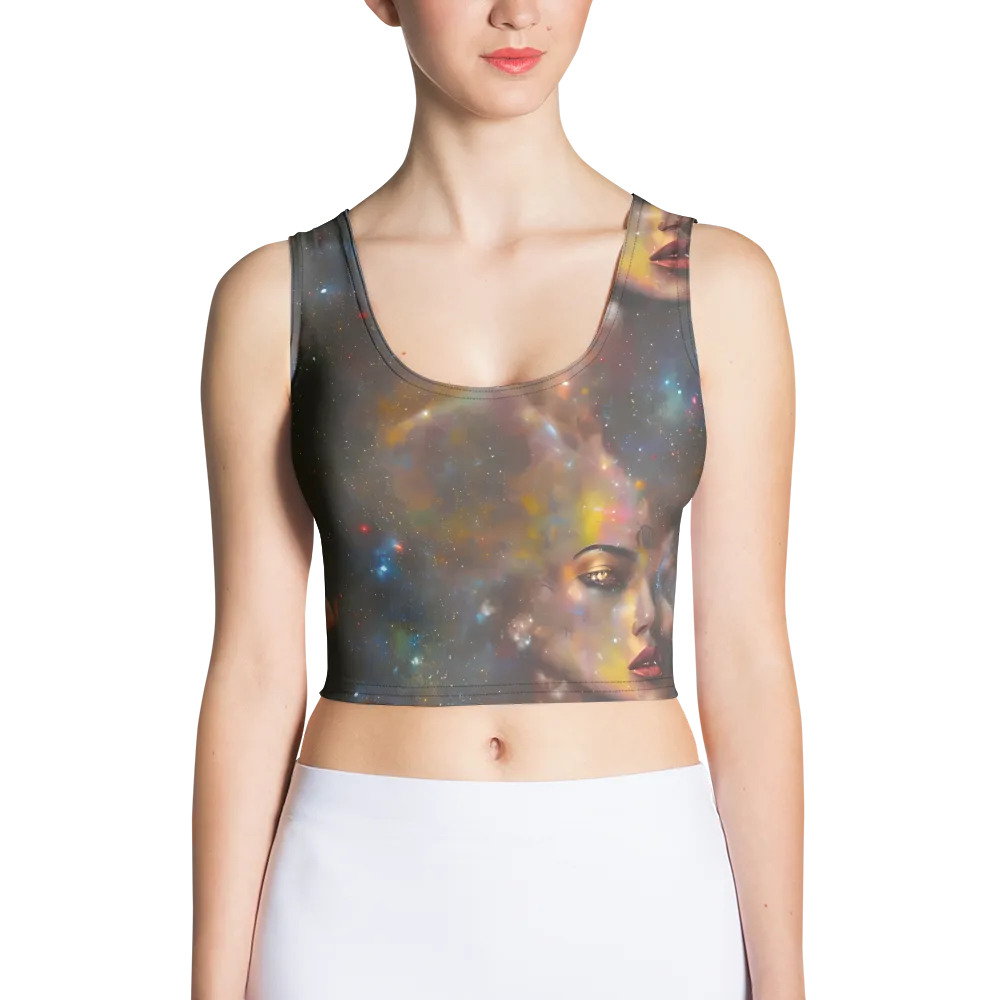 Gilded Galaxies on Crop Top — Front