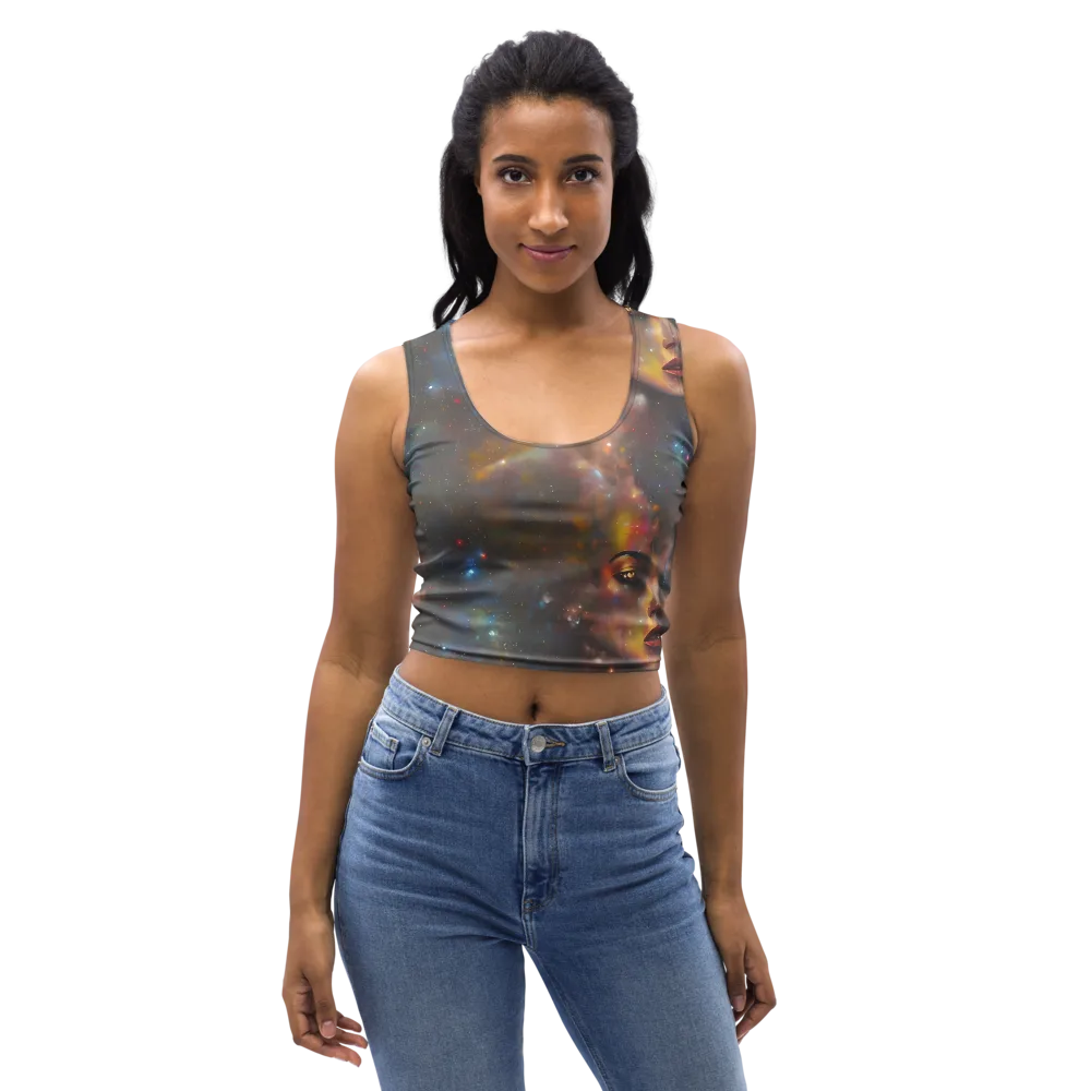 Gilded Galaxies on Crop Top — Front