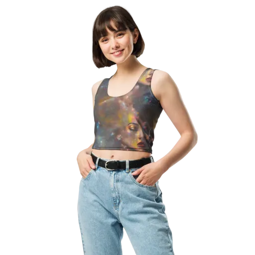 Gilded Galaxies on a Crop Top