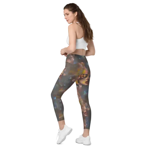 Gilded Galaxies on a Leggings with Pockets
