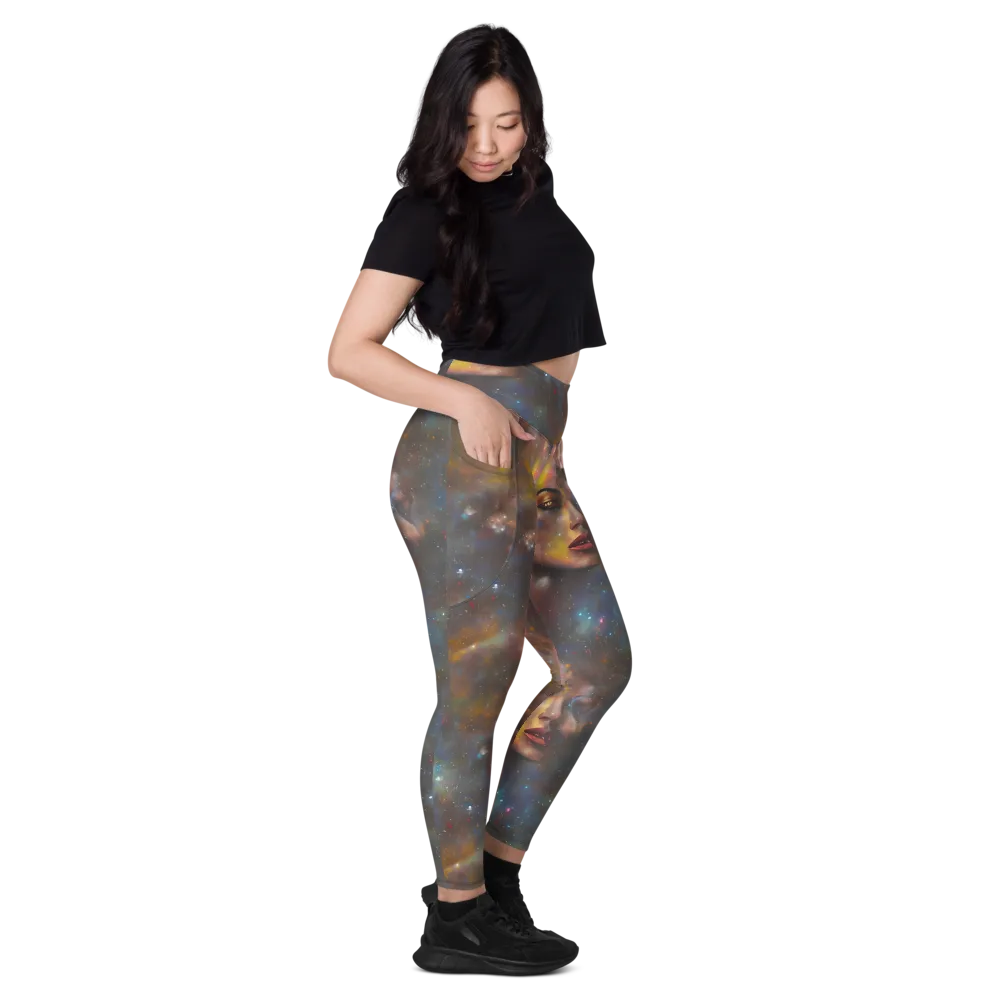 Gilded Galaxies on Leggings with Pockets — Right
