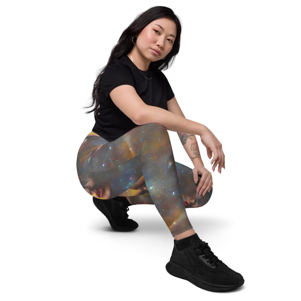 Gilded Galaxies on Leggings with Pockets — Right Front