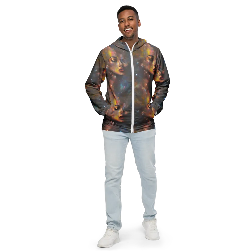 Gilded Galaxies on Men's Windbreaker — Front