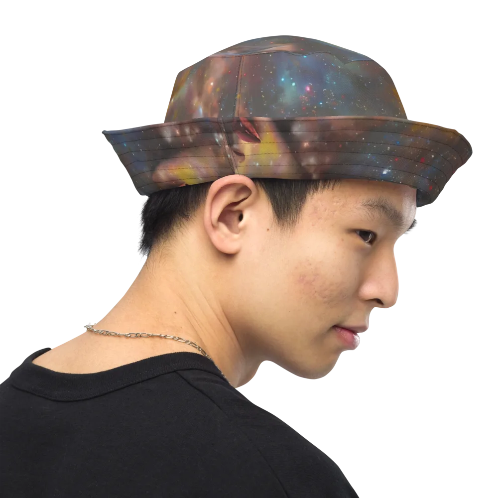 Gilded Galaxies on Reversible Bucket Hat — Right Outside