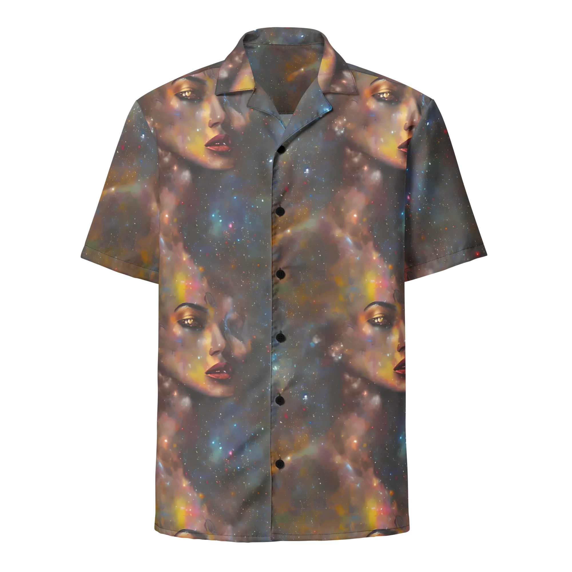 Gilded Galaxies on Button Shirt — Front