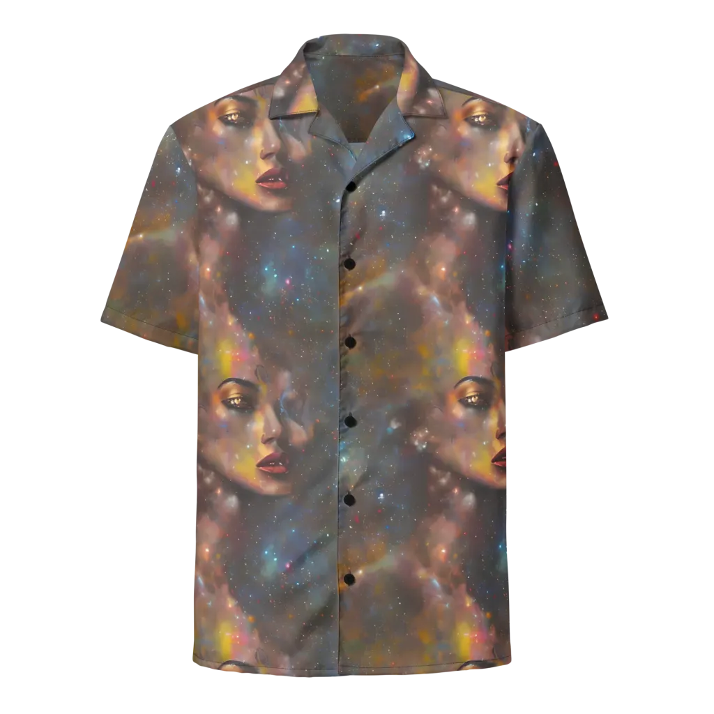 Gilded Galaxies on Button Shirt — Front