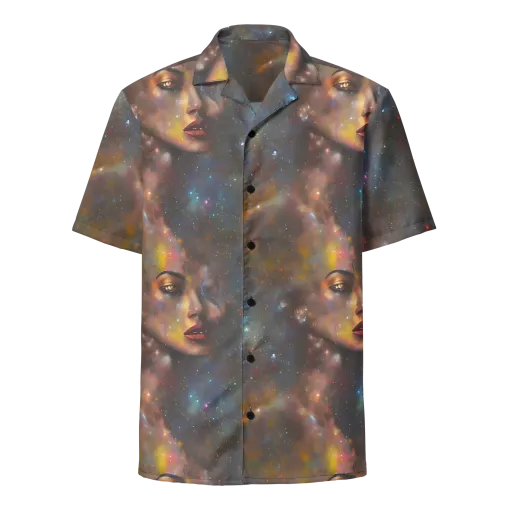 Gilded Galaxies on a Button Shirt