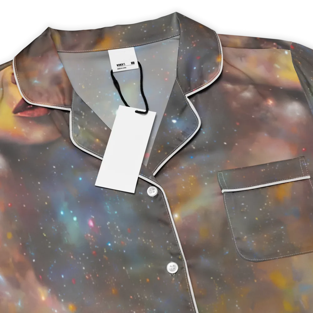Gilded Galaxies on Women's Short Sleeve Pajama Top — Product details