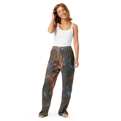 Gilded Galaxies on a Women's Pajama Pants