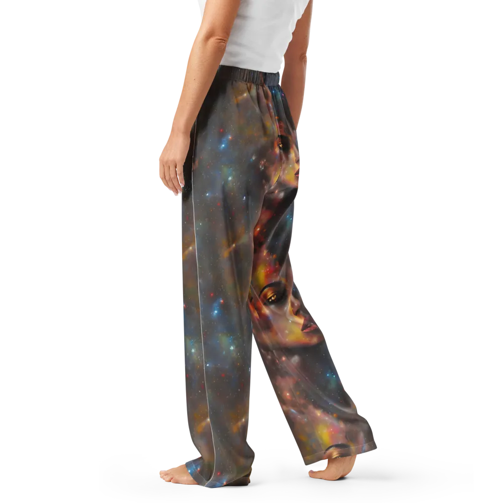 Gilded Galaxies on Women's Pajama Pants — Left