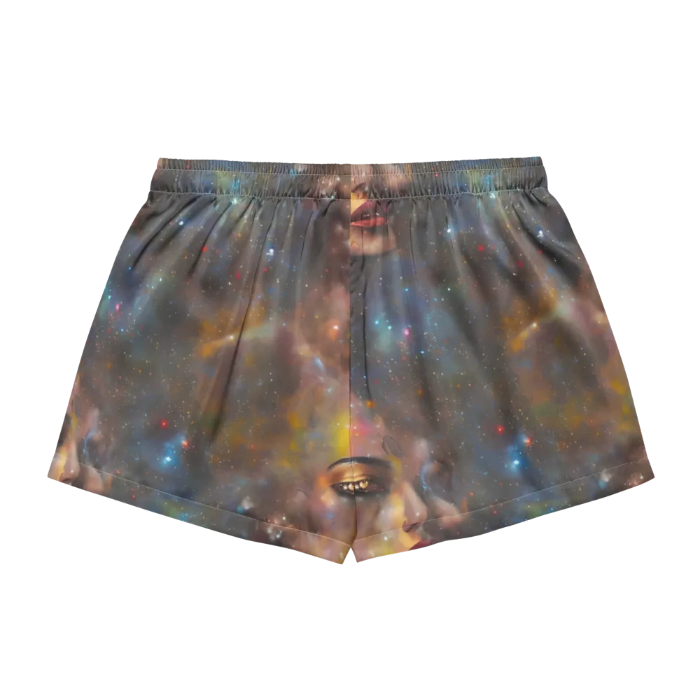 Gilded Galaxies on Women's Pajama Shorts — Back