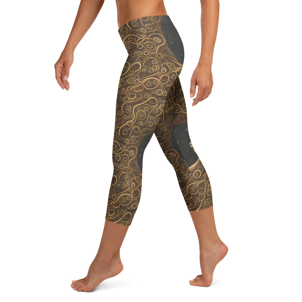 Ethereal Coils on Capri Leggings — Left
