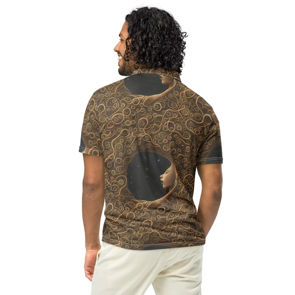 Ethereal Coils on Men's Slim Fit Polo Shirt — Back