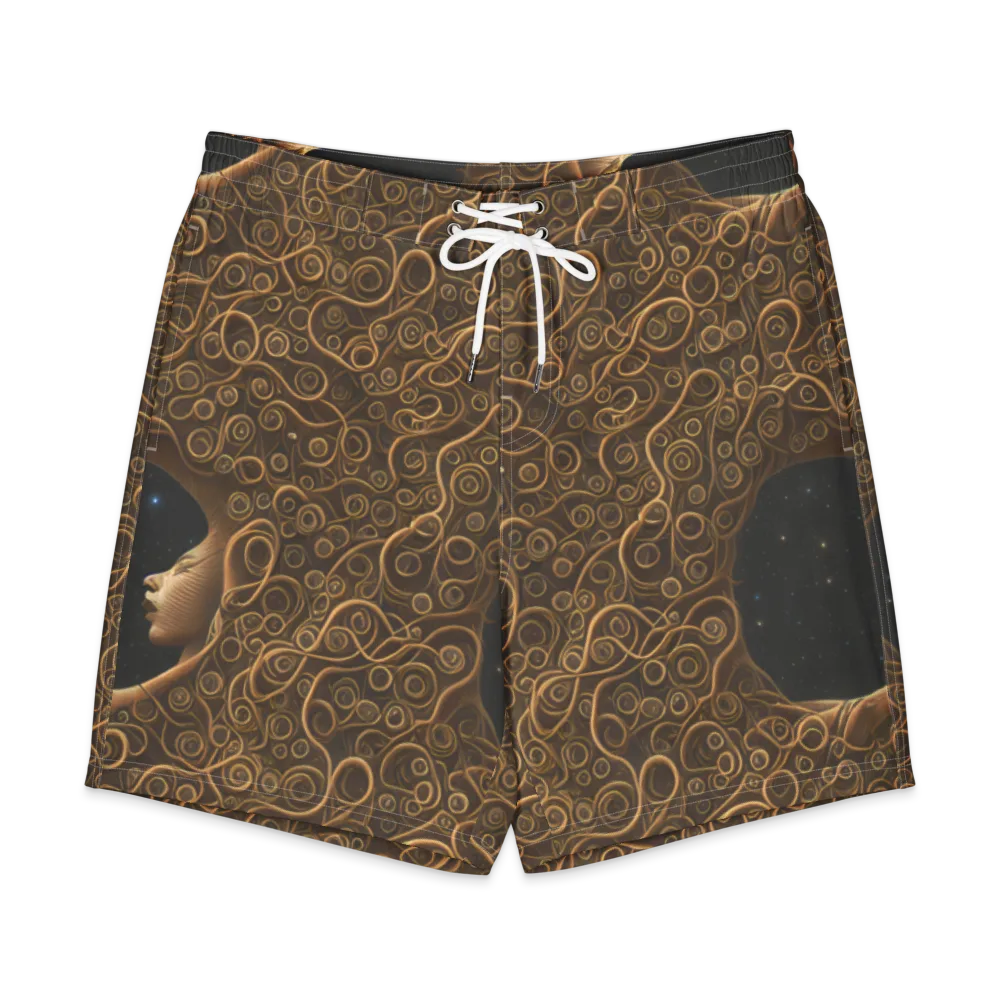 Ethereal Coils on Men's Board Shorts — Front
