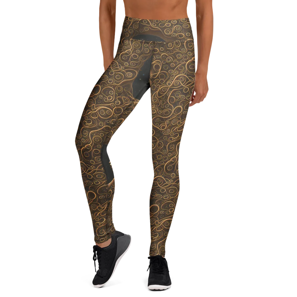 Ethereal Coils on Yoga Leggings — Front