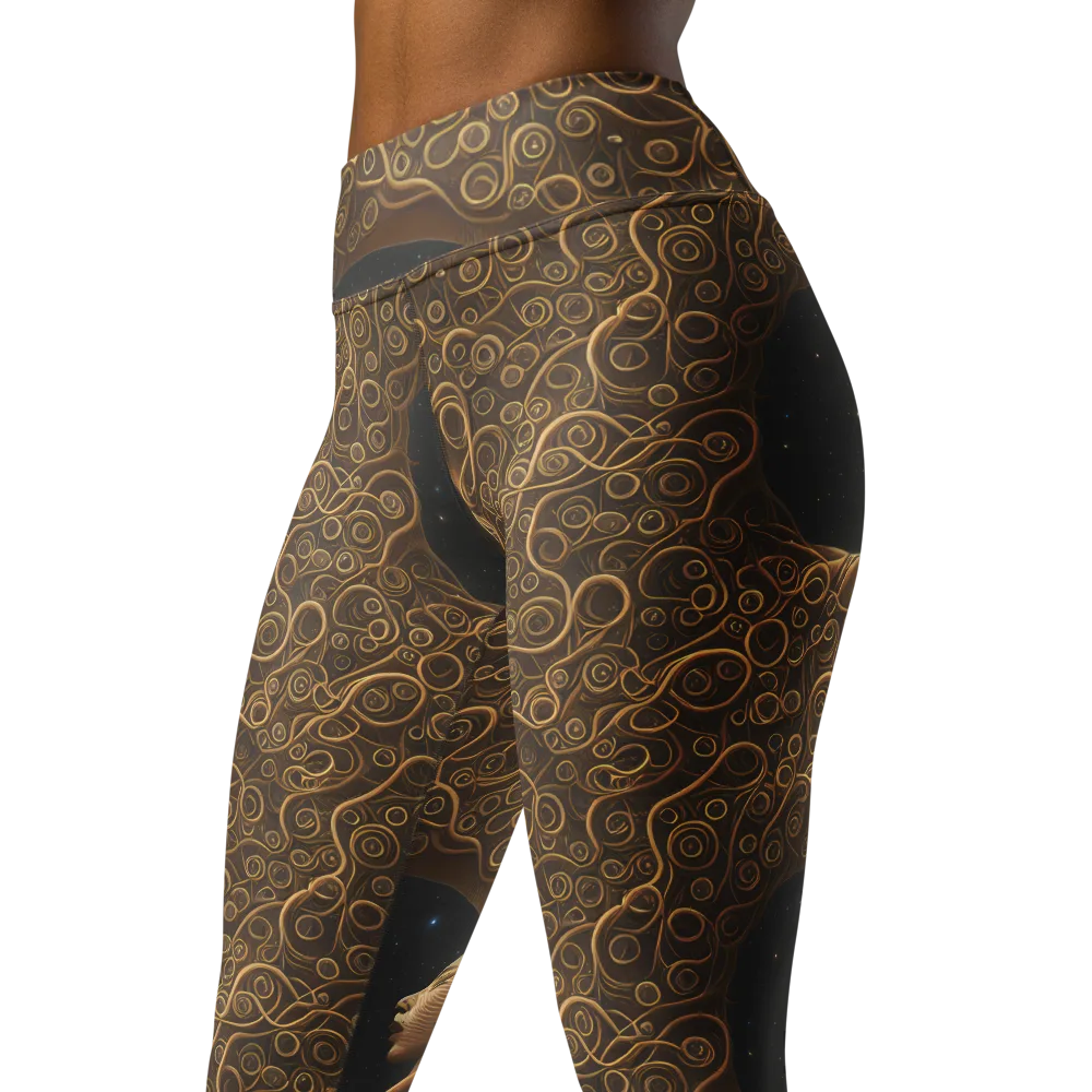 Ethereal Coils on Yoga Leggings — Left Front