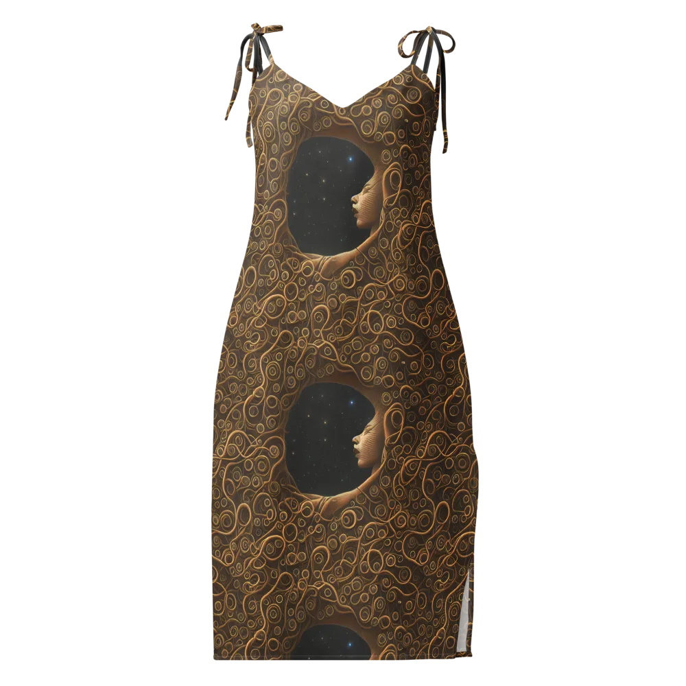 Ethereal Coils on Slip Dress — Front