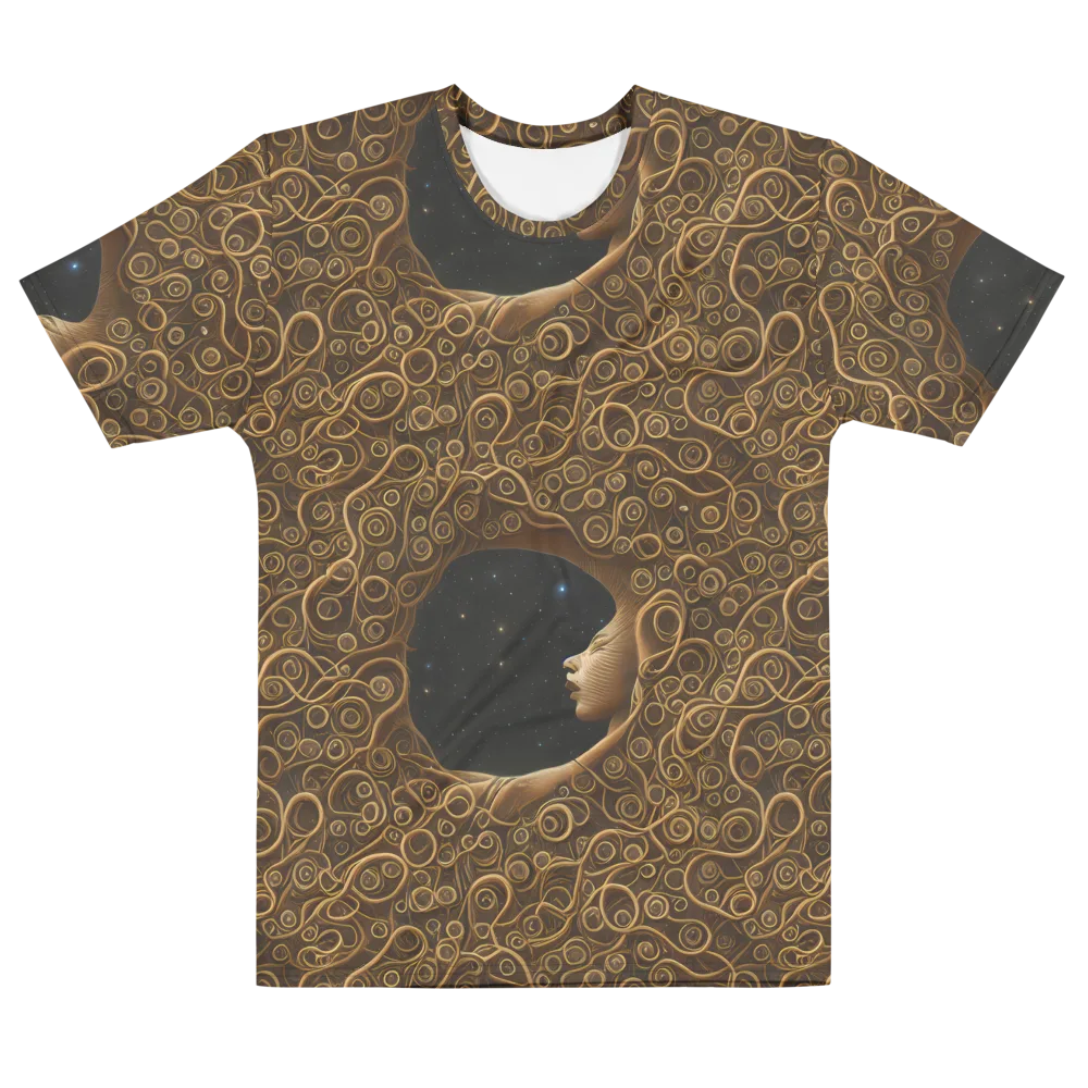 Ethereal Coils on Men's Cotton Crew Neck T-Shirt — Front