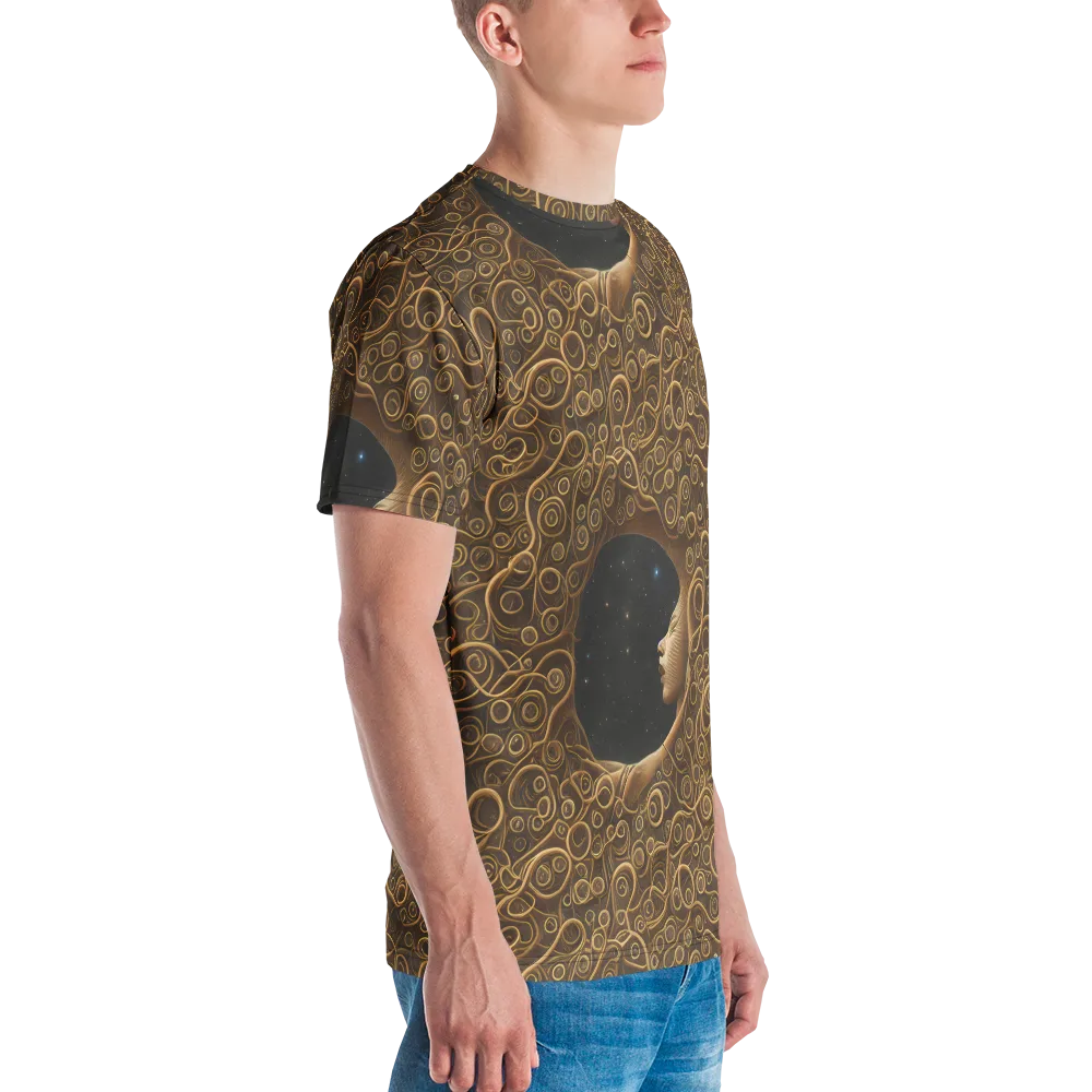 Ethereal Coils on Men's Crew Neck T-Shirt — Right