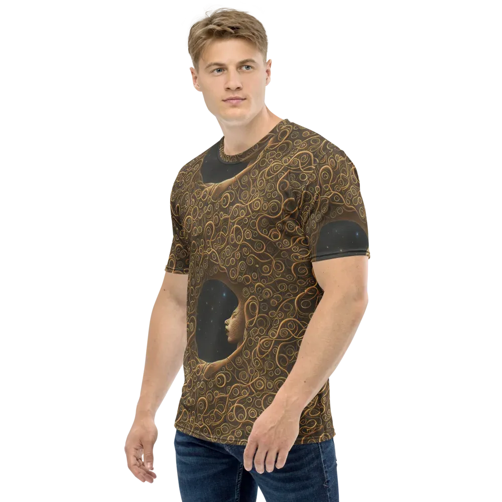 Ethereal Coils on Men's Crew Neck T-Shirt — Left