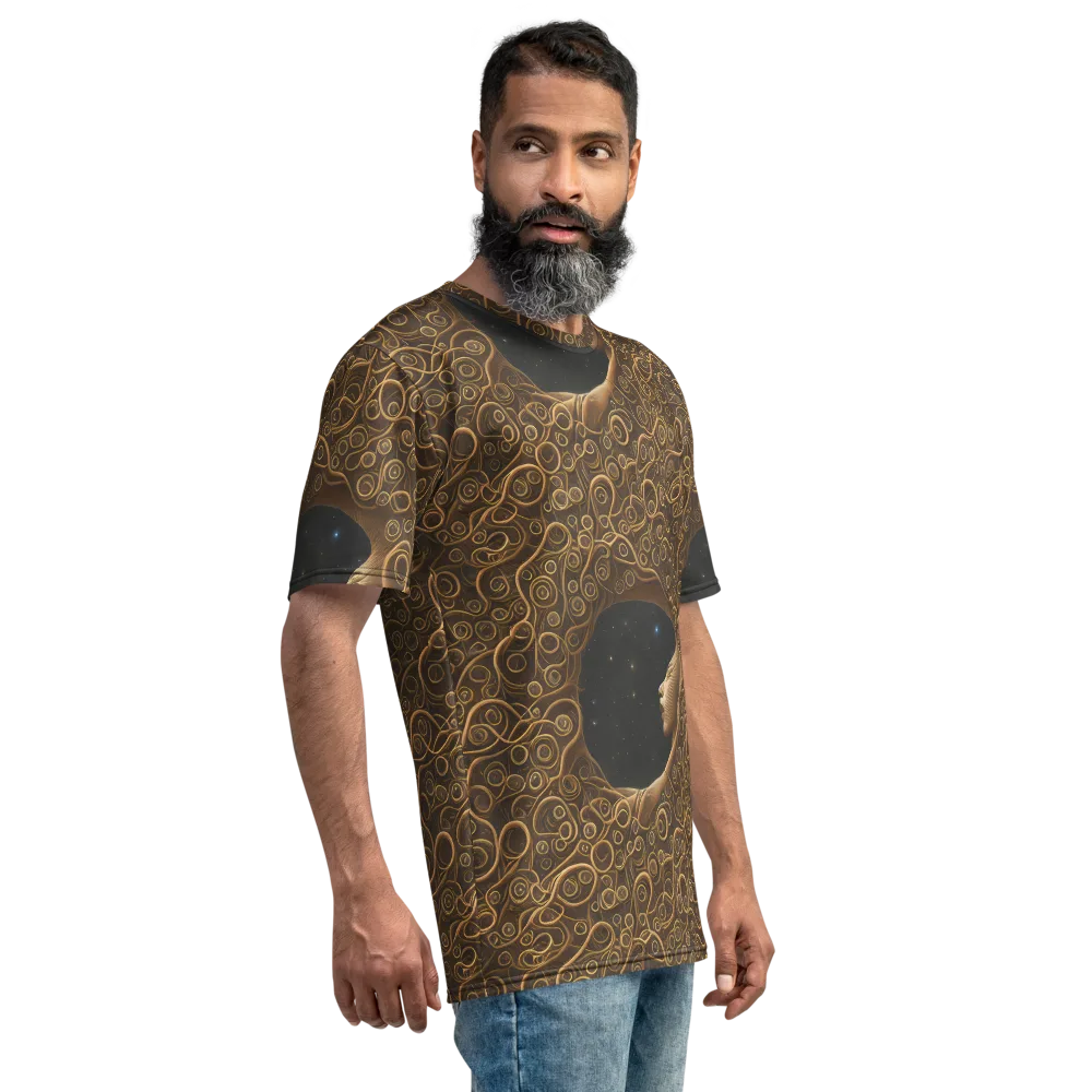 Ethereal Coils on Men's Crew Neck T-Shirt — Right