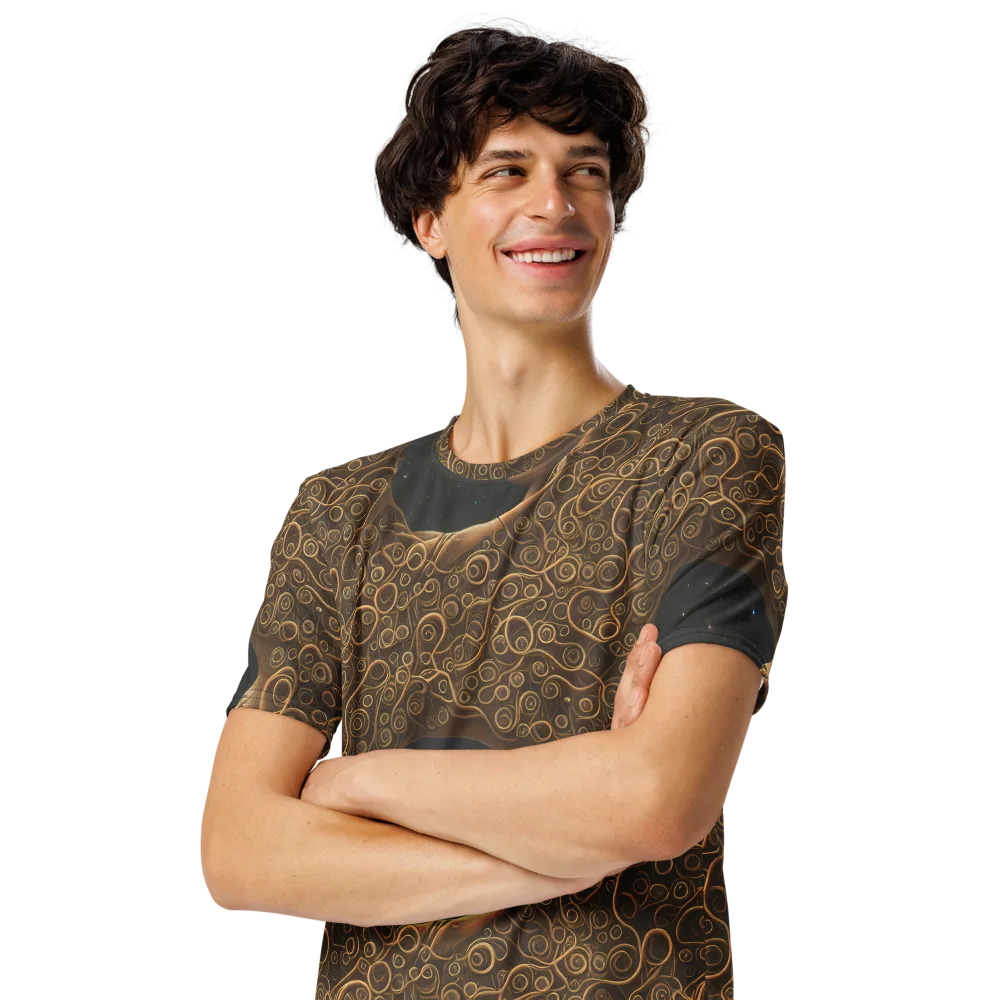 Ethereal Coils on Men's Crew Neck T-Shirt — Left Front