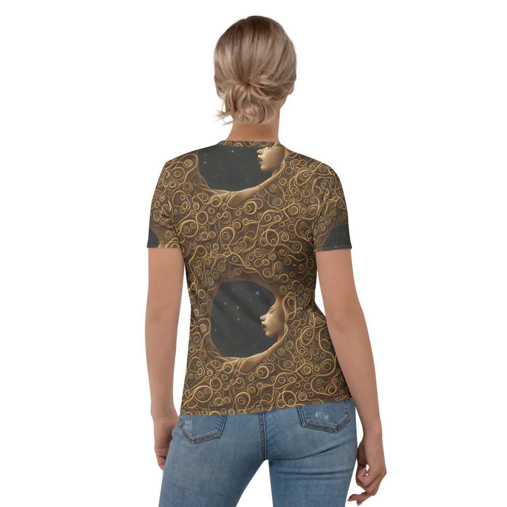Ethereal Coils on Women's Crew Neck T-Shirt — Back