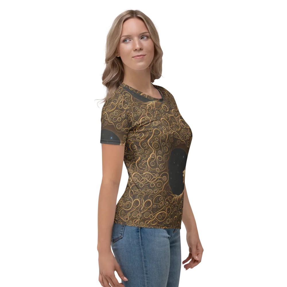 Ethereal Coils on Women's Crew Neck T-Shirt — Right