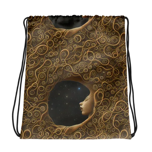 Ethereal Coils on a Drawstring Bag