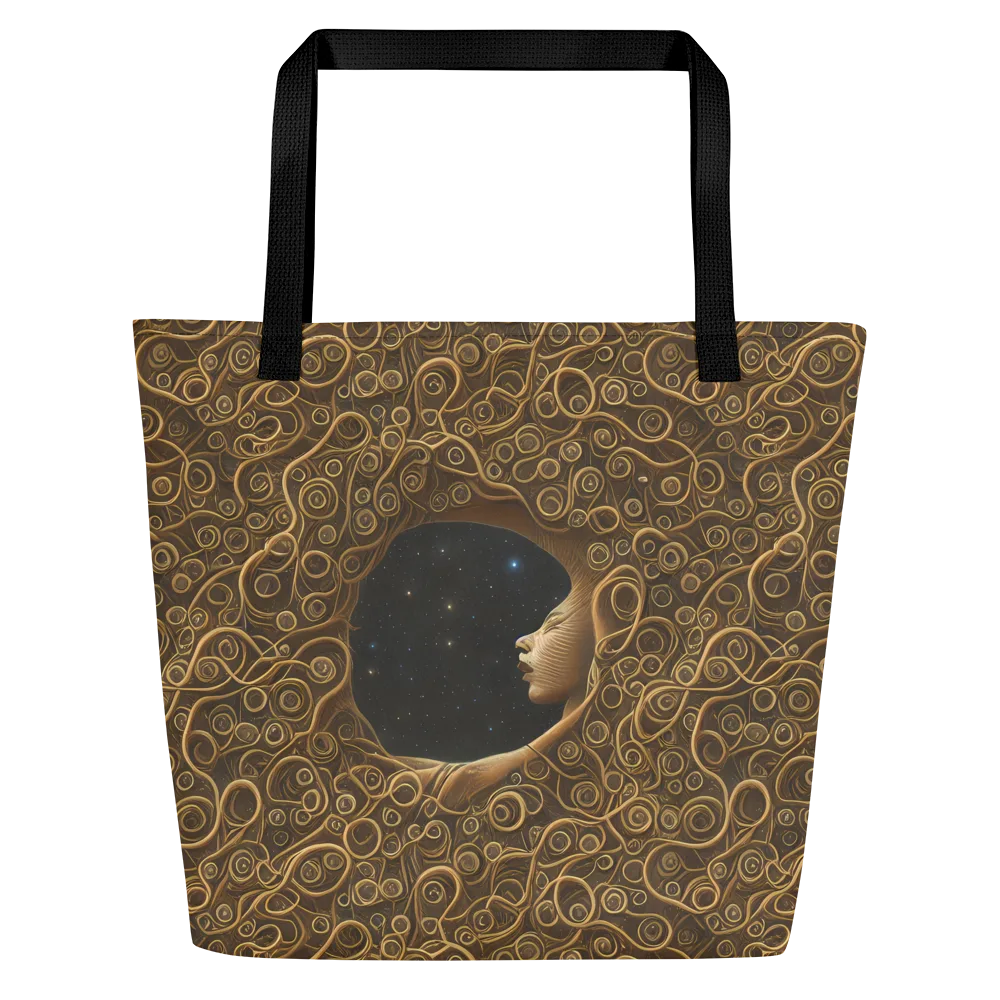 Ethereal Coils on Large Tote Bag W/ Pocket — Front