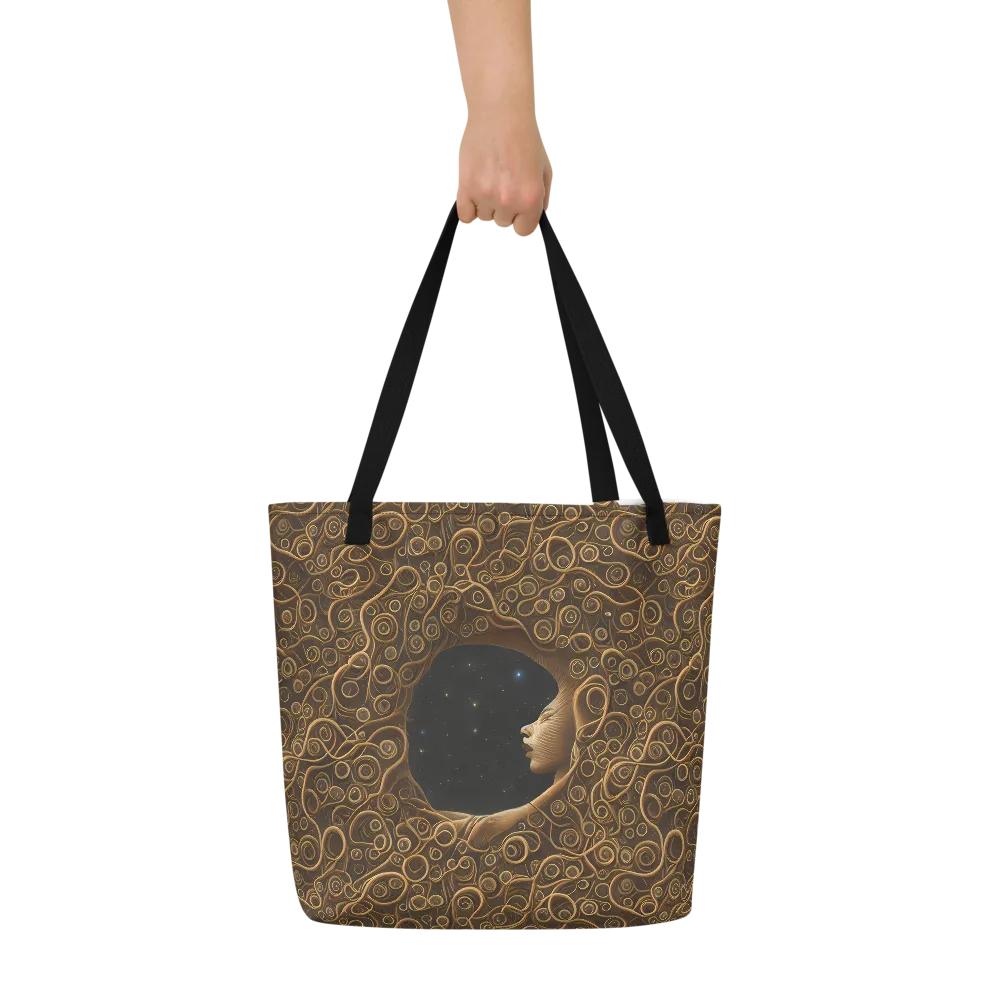 Ethereal Coils on Large Tote Bag W/ Pocket — Front