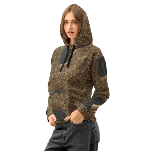 Ethereal Coils on a Cotton Hoodie