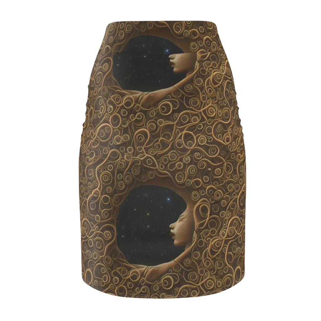 Ethereal Coils on Pencil Skirt — Back