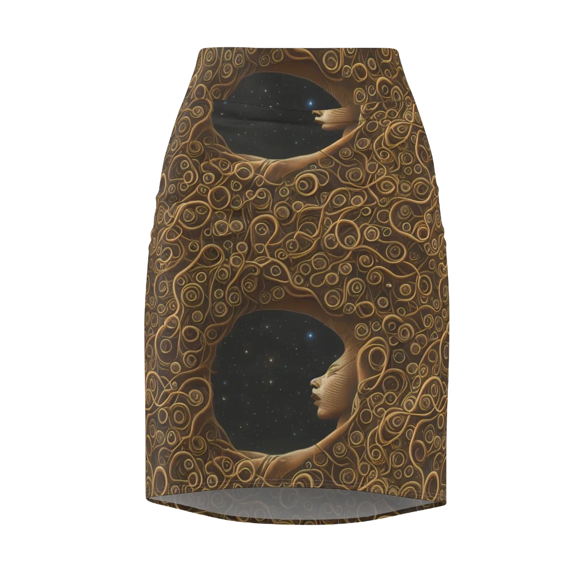 Ethereal Coils on Pencil Skirt — Front
