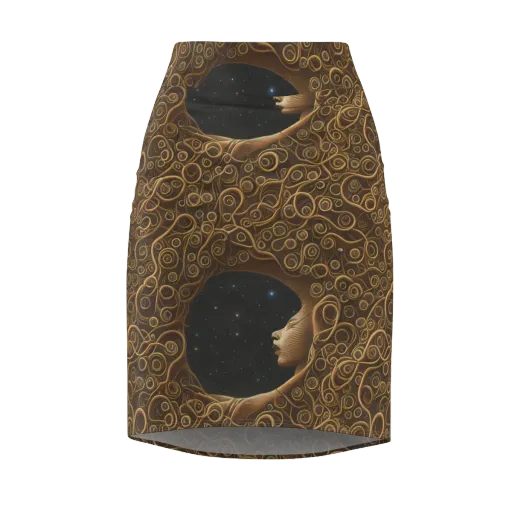 Ethereal Coils on a Pencil Skirt