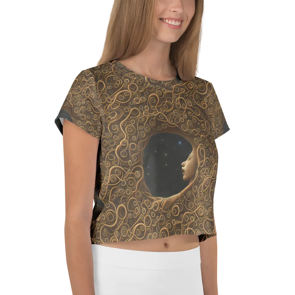 Ethereal Coils on Crop Tee — Right