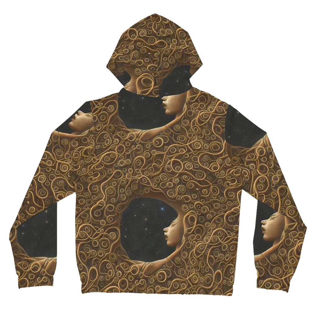 Ethereal Coils on Women's Full-Zip Hoodie — Back