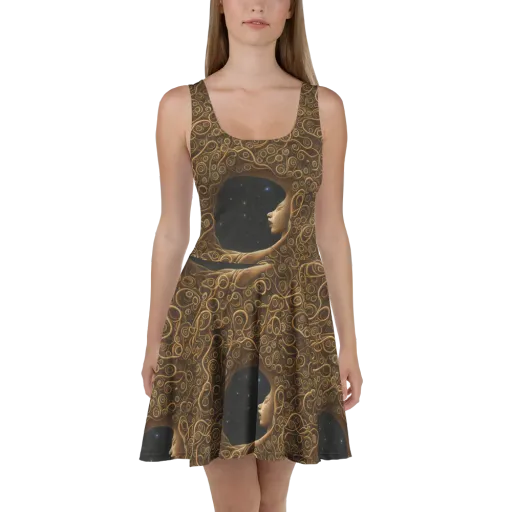 Ethereal Coils on a Skater Dress