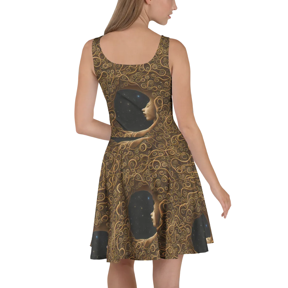Ethereal Coils on Skater Dress — Back