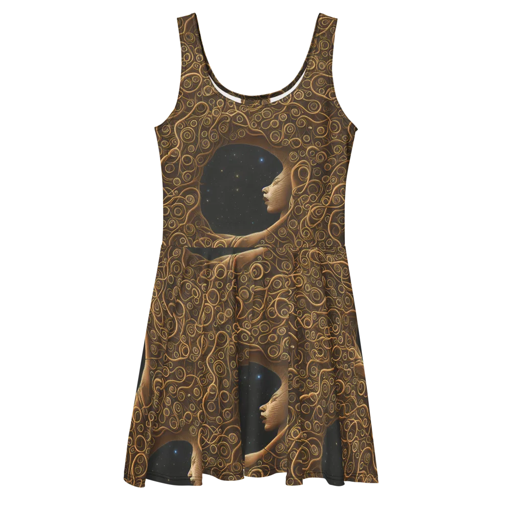 Ethereal Coils on Skater Dress — Front