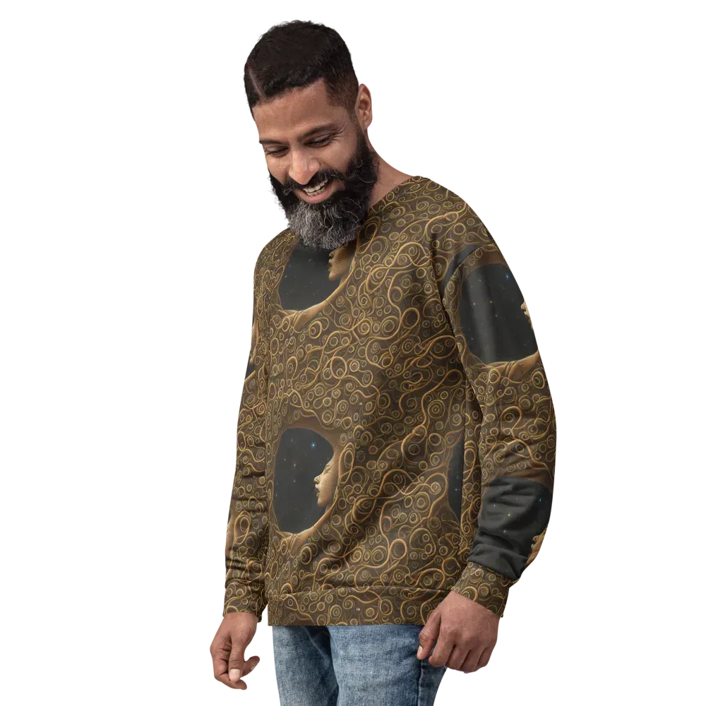 Ethereal Coils on Sweatshirt — Left Front