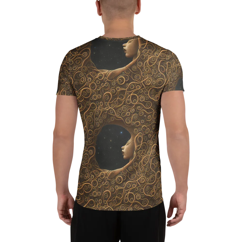 Ethereal Coils on Men's Athletic T-Shirt — Back