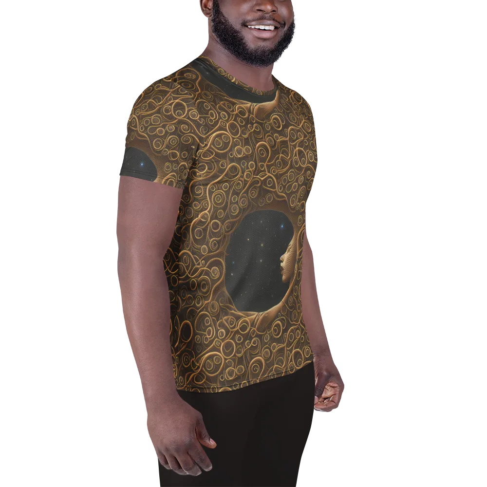 Ethereal Coils on Men's Athletic T-Shirt — Right